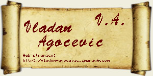 Vladan Agočević vizit kartica